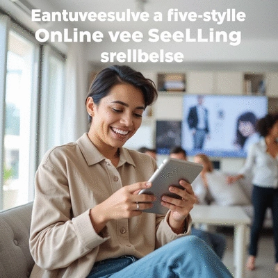 Image depicting the convenience and broad reach of online selling